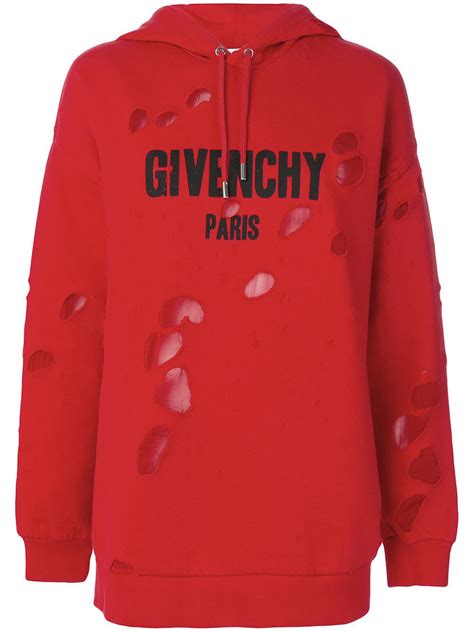 red givenchy destroyed hoodie|Givenchy paris sweatshirt destroyed.